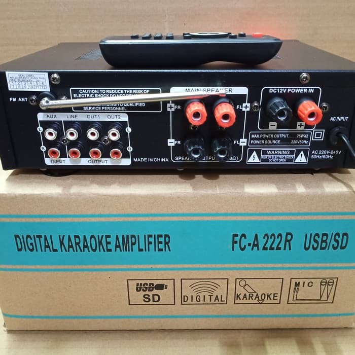 ampli bluetooth firstclass fc a222r remote radio fmamplifier mixer first clas fca222 r remot fc a222