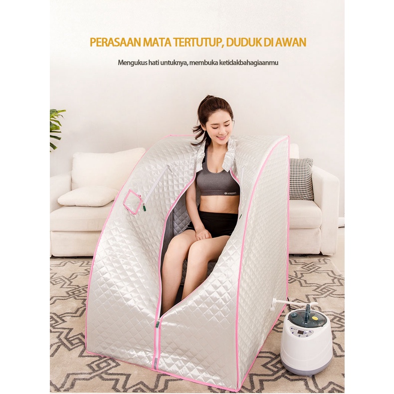 Sauna portable / Alat sauna / Sauna portable spa /Tingkatkan kotak uap rangka baja tahan karat tebal Benbo Sauna Room/Kotak Uap Pelangsing Lemak