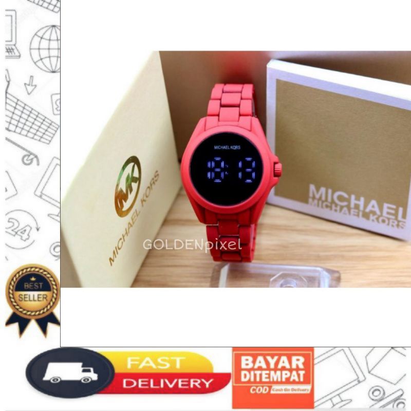 JAM TANGAN WANITA MICHAEL KORS DIGITAL TOUCSCREEN KEKINIAN GOLDENpixel