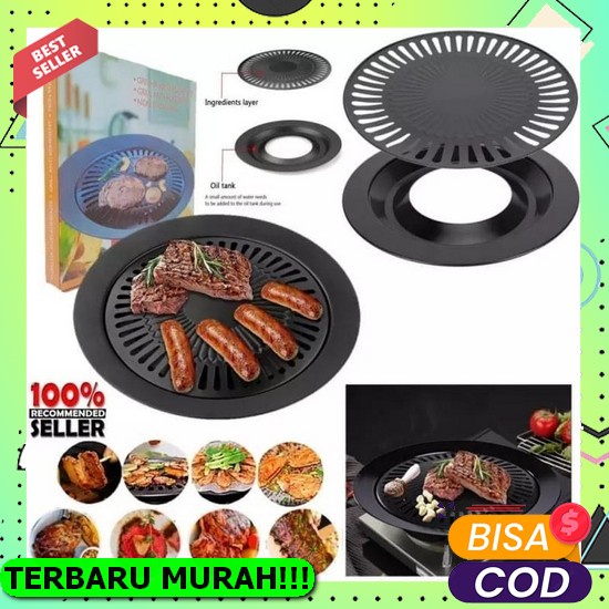 Yakiniku Grill Pan Barberque Grill Pan Alat Pemanggang Bbq / Panci Panggang / Panggangan Portable Hc