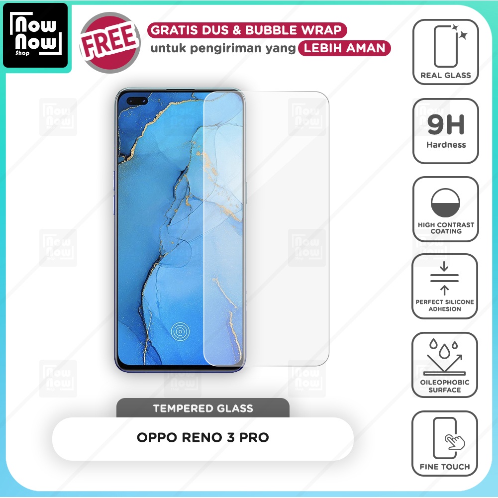 Tempered Glass Anti Gores Oppo RENO - RENO ACE - RENO 10X ZOOM - RENO 2 - RENO 2 F - RENO 3 PRO - RENO Z Screen Guard Protector 9H Kaca Temperglass