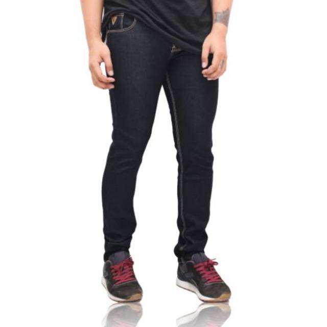 AIRBLACK DENIM TERLARIS / 784 VICTORY celana jeans black panjang skinny semi slimfit cowo / cowok /