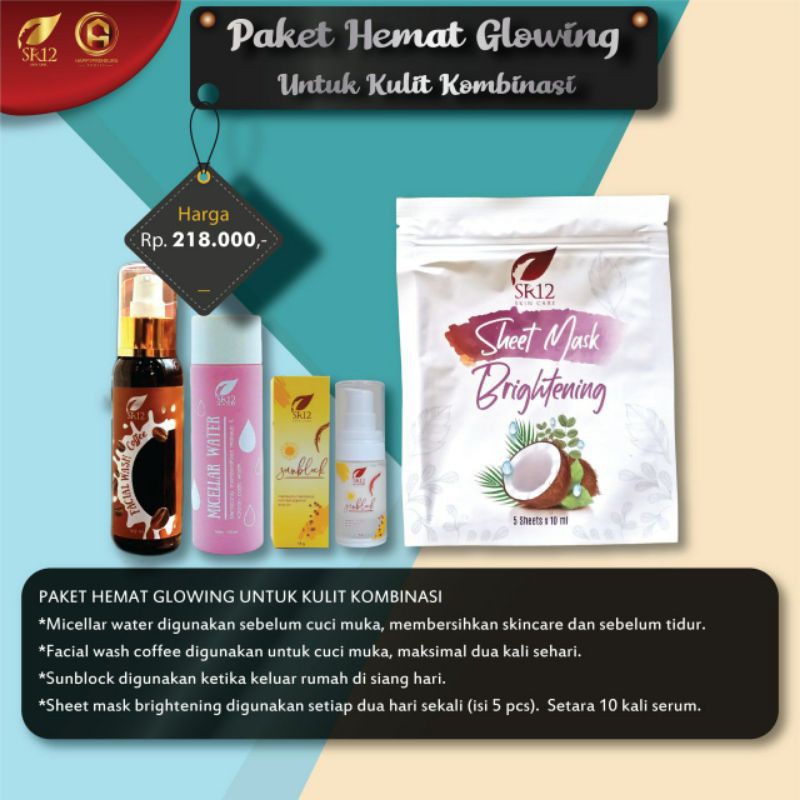COD/PAKET HEMAT GLOWING SR 12/SKINCARE/PAKET GLOWING HERBAL