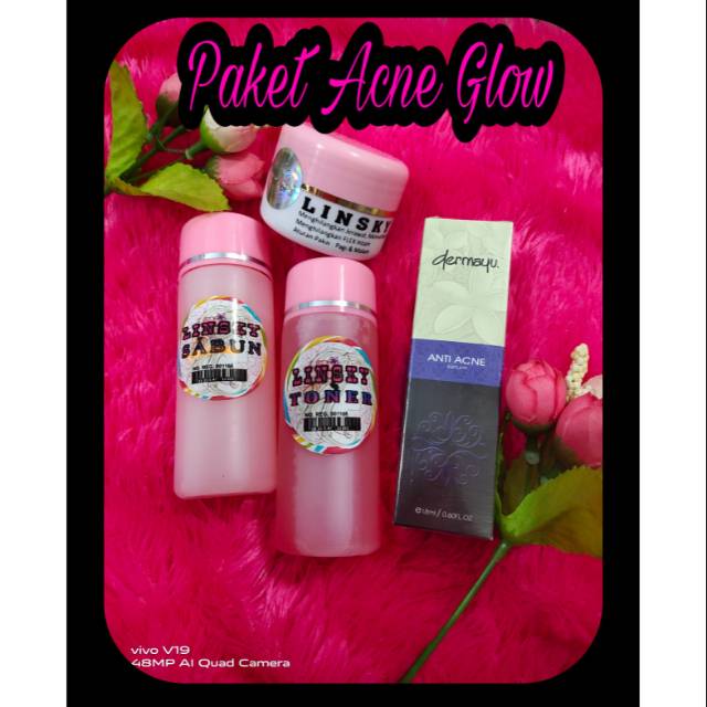 PAKET LINSKY ACNE GLOW PLUS SERUM (ORIGINAL TERMURAH )