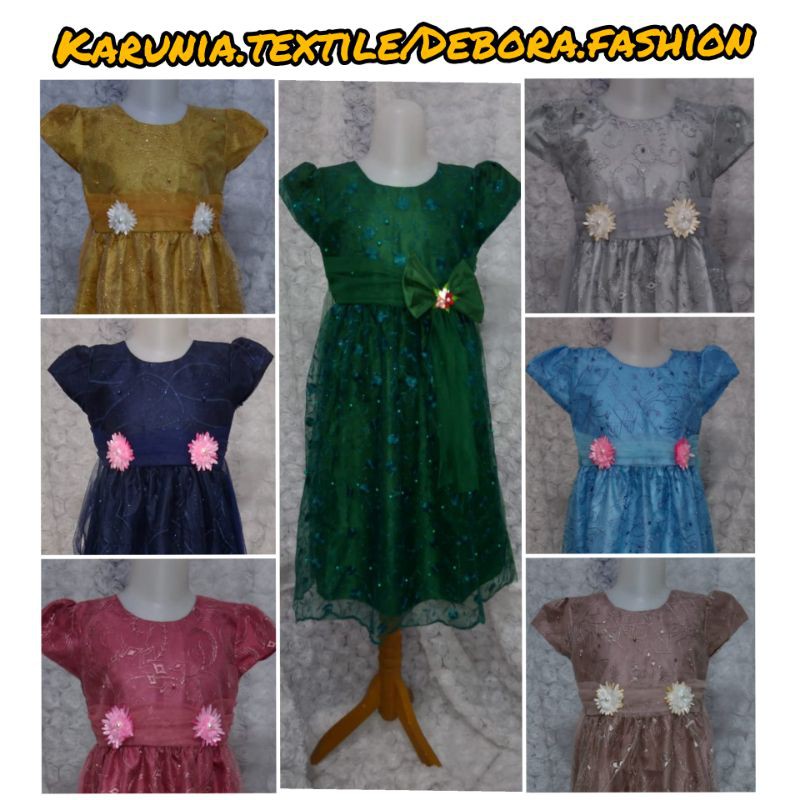 Dres Pesta Anak Perempuan Tile Akar Mutiara spesial