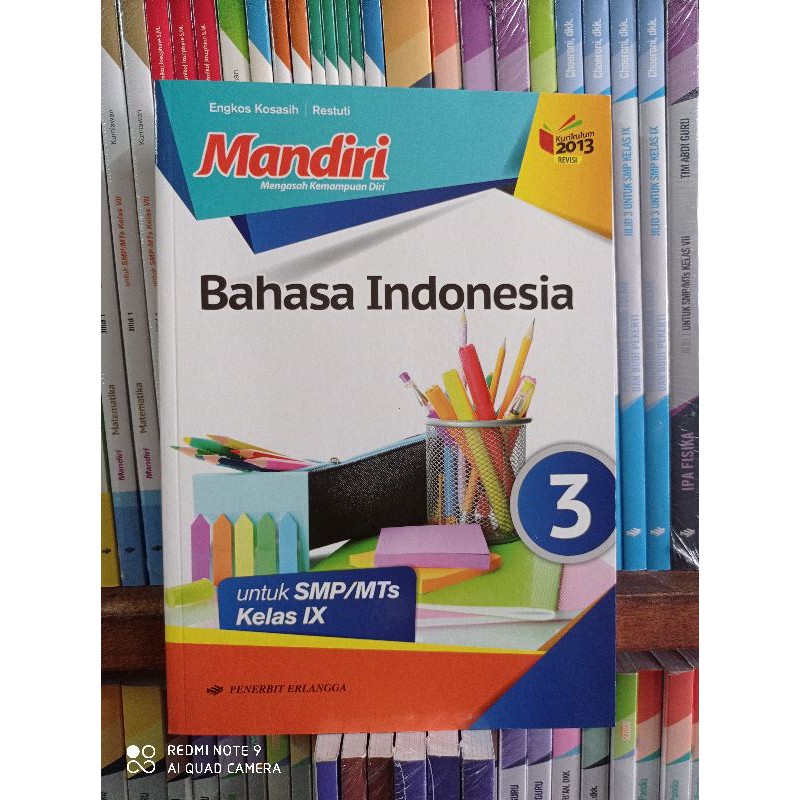 Jual Buku Mandiri Bahasa Indonesia Kelas 9 Erlangga | Shopee Indonesia