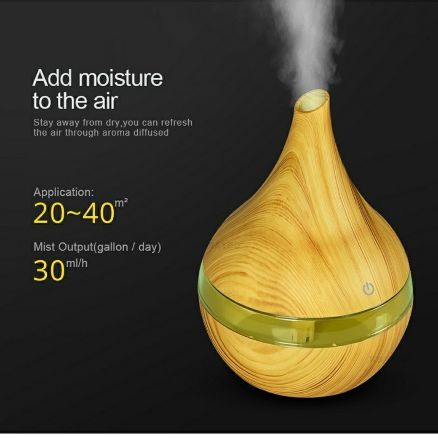 WOODEN AIR HUMIDIFIER - SPOXY - MEMBERSIHKAN DAN MENYEGARKAN UDARA