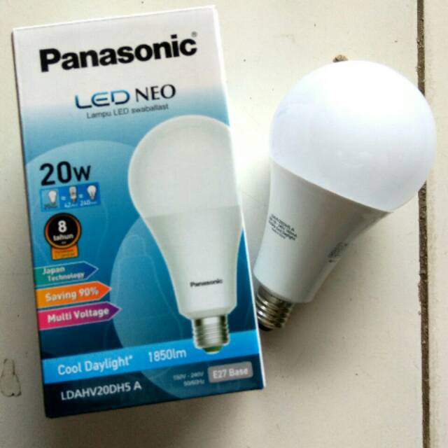 Lampu / Bohlam Led 20 Watt Panasonic Neo Garansi 1 thn