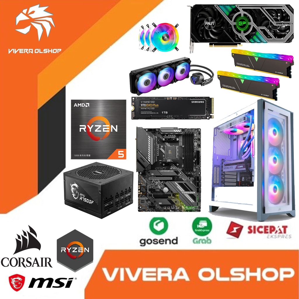 PC RYZEN 5 5600X - RTX 3070TI - 32GB RAM - SSD 1TB - LIQUID COOLER MSI
