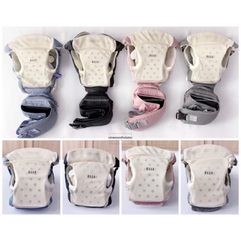 NEW Elle ULTIMATE 9 in 1 Hipseat Carrier - Grey - Baby Carrier Gendongan Bayi