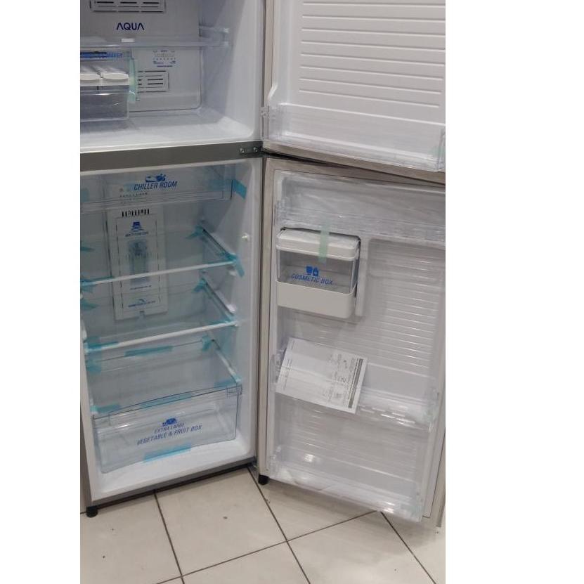 Pro sale--Kulkas Aqua Inverter Kulkas 2 Pintu Inverter [220 L] AQR-D275WBK/BK Tanpa Bunga Es Low Wat