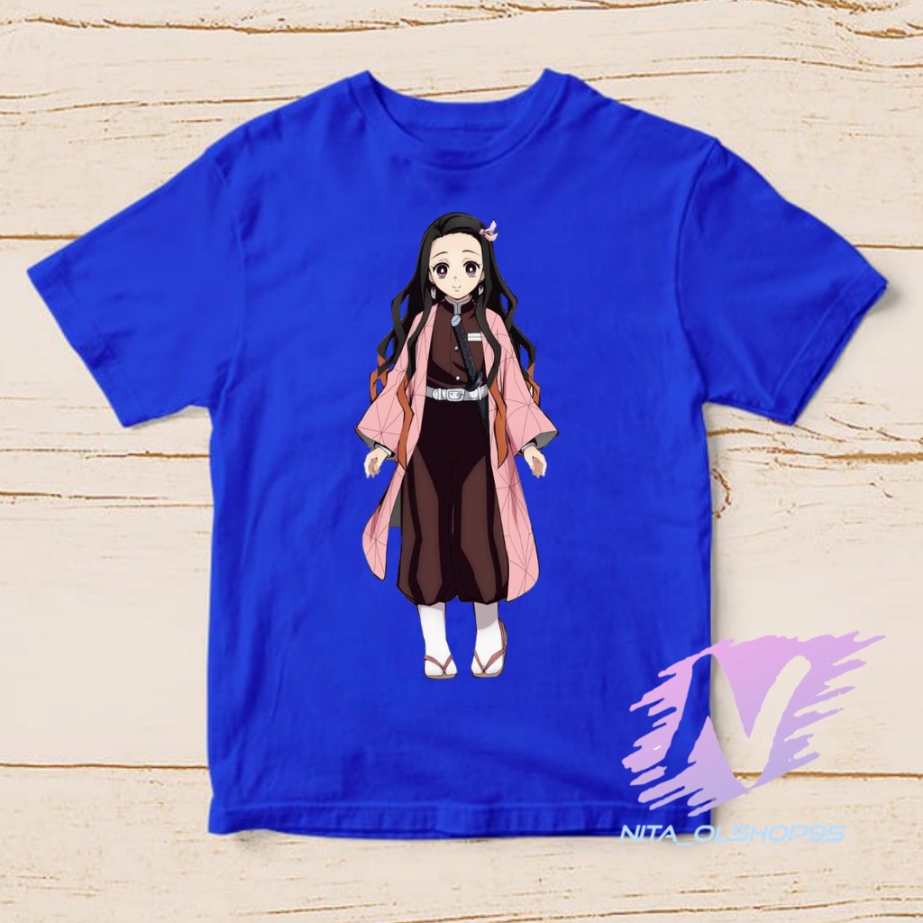 kaos anak  anime demon slayer kimetsu no yaiba baju kaos nezuko chibi