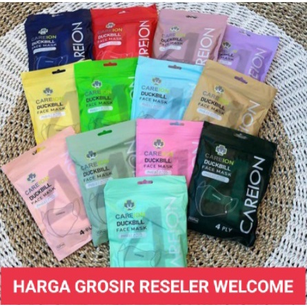 masker DUCKBILL CAREION isi 10 dan ALKINDO ISI 50 cantik keren modis kekinian viral