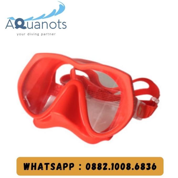 Poseidon Masker Selam Scuba Diving Red Line