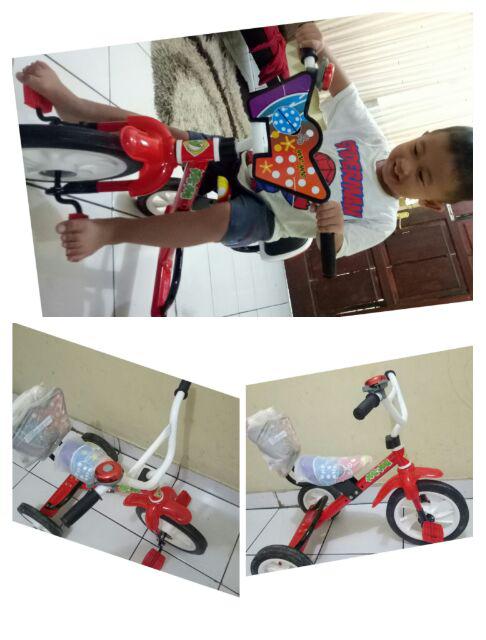  Sepeda  BMX Roda Tiga Anak Tricycle Sandaran Yoe Yoe Warna 