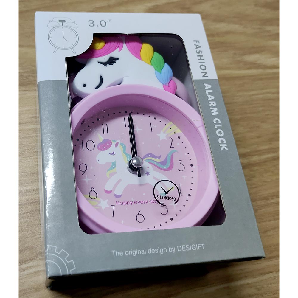 Jam Weker Alarm Model Classic Unicorn - DS0223 - Pink