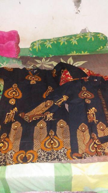 Couple Mahandini 2 Wayang Sogan.kemeja & Tunik Size M L Xl Xxl.batik Pekalongan