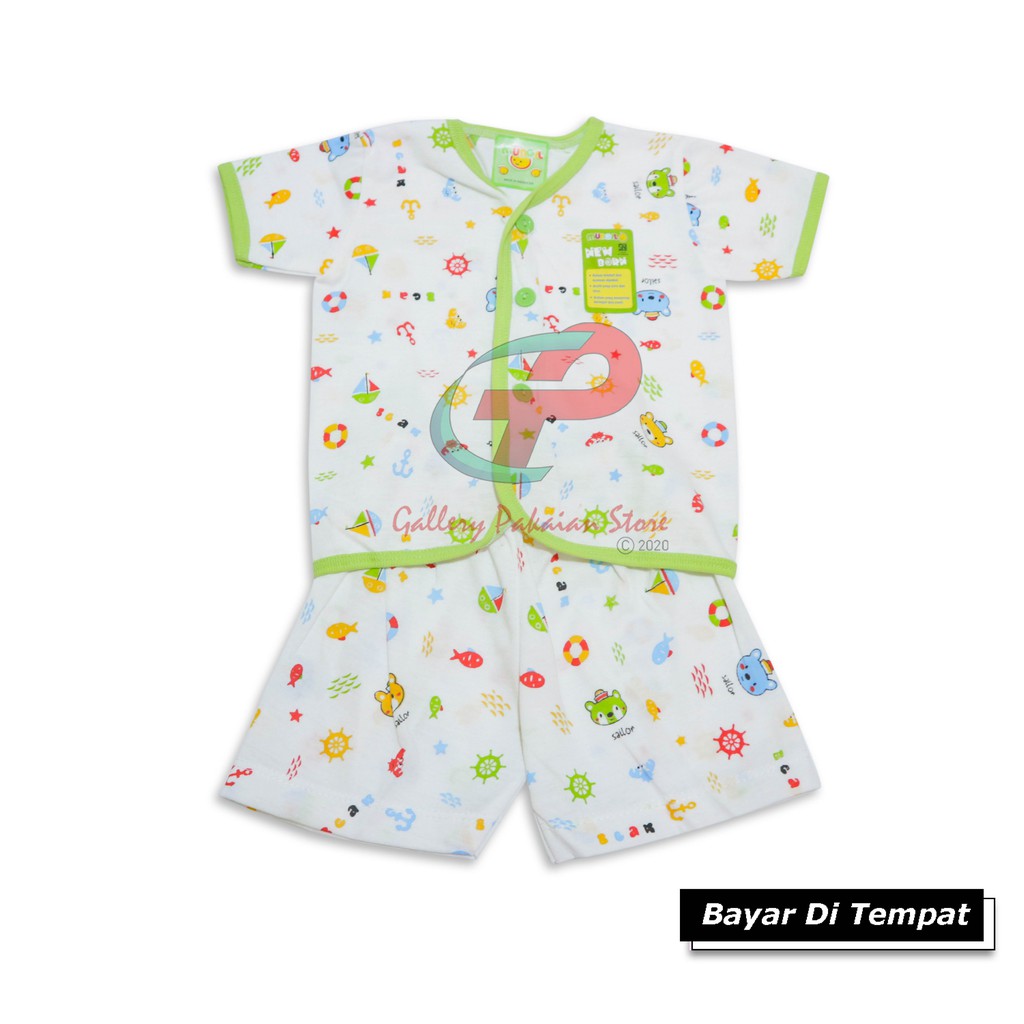 SET BAJU BAYI MUNGIK UNISEX BAHAN KATUN SNI WARNA RANDOM TERMURAH