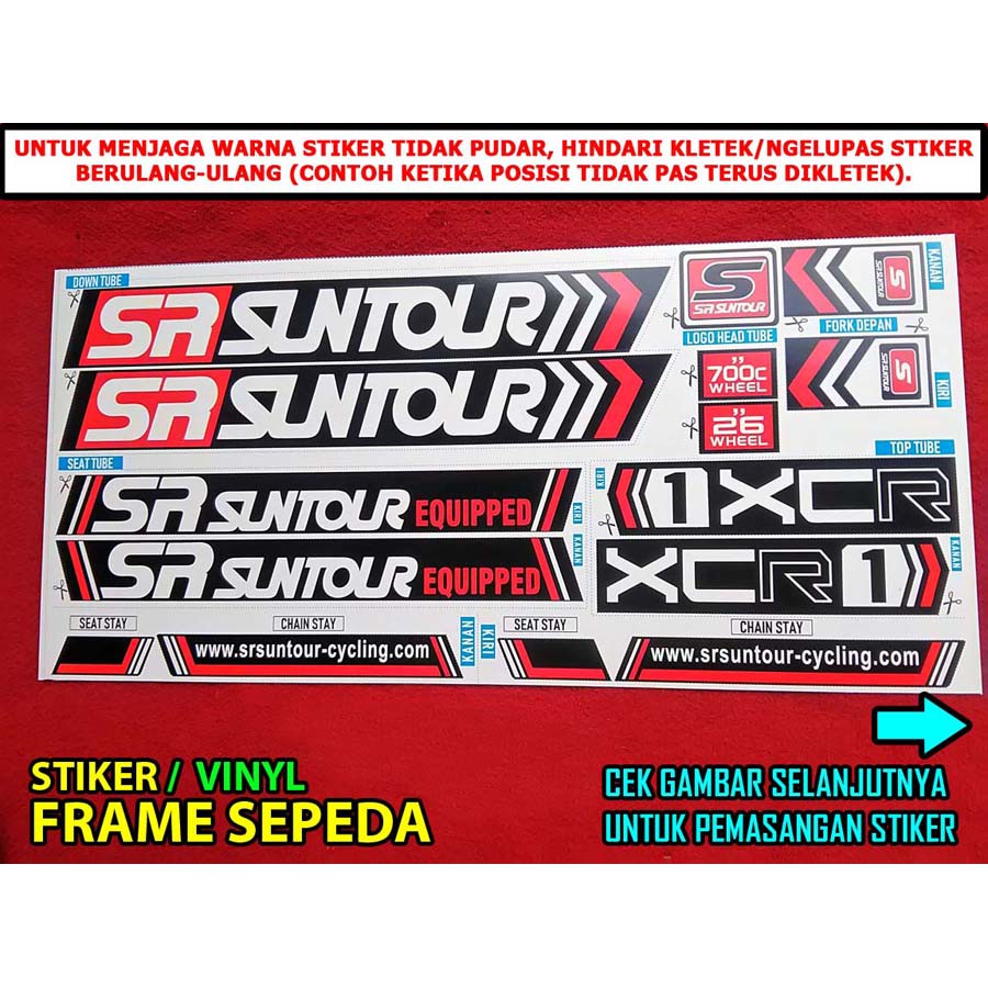 Jual Stiker Frame Sepeda SR Suntour Vintage | Shopee Indonesia