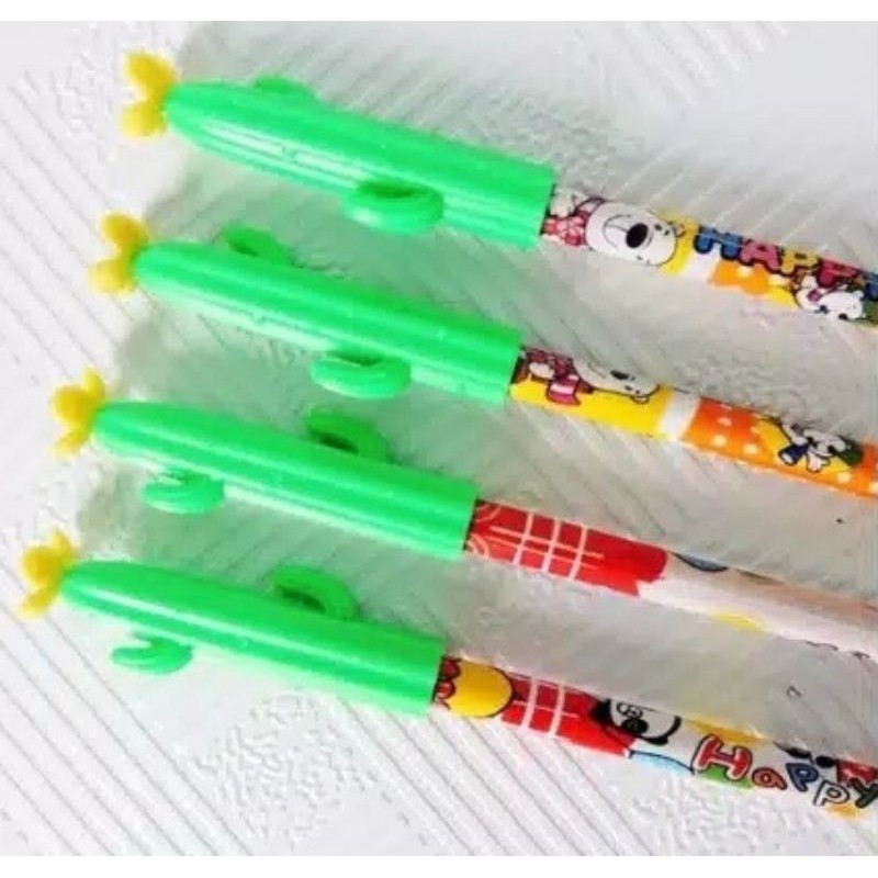 

2pcs Tutup Pensil Fancy Bentuk Kaktus