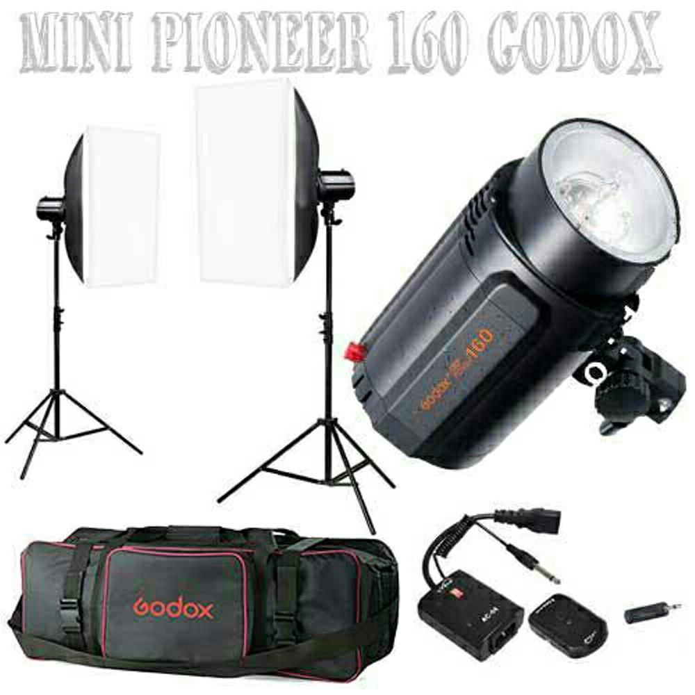 LAMPU STUDIO SET KOMPLITT....GODOK K160 MINI PIONER