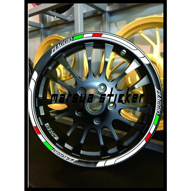 Cutting Sticker List Velg Scooter Vespa Piaggio Ring 12