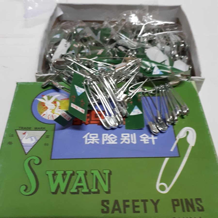 SWAN PENITI / PENITI JUMBO Isi 12 / Peniti Hijab / Peniti Jilbab / Peniti Set