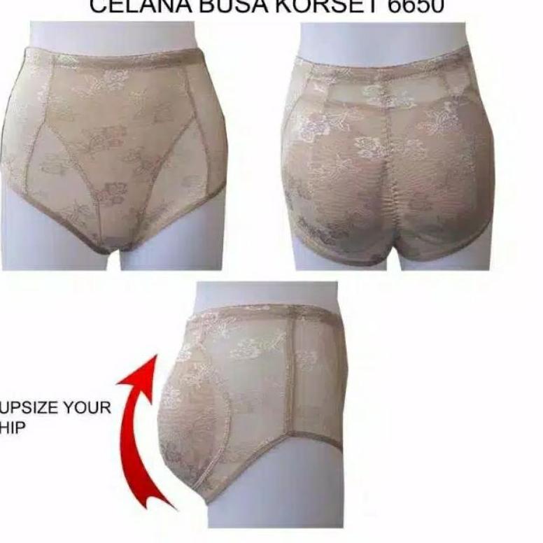 Laris QQ940 Celana Dalam Busa Segitiga Bisa Copot Busa 6650 / CD Bokong Pantat Palsu Segitiga Model