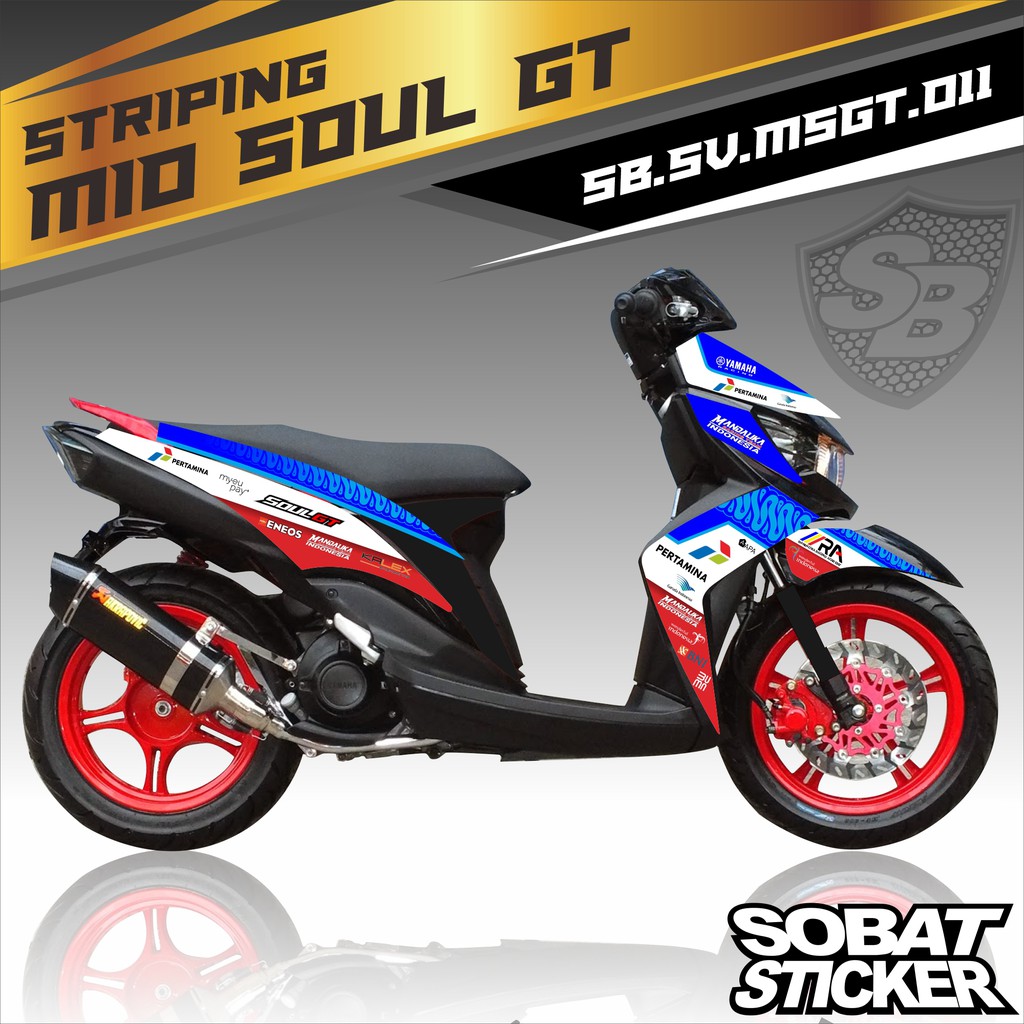 Jual Striping MIO SOUL GT Sticker Striping Variasi List Yamaha MIO SOUL GT 011 Indonesia Shopee Indonesia