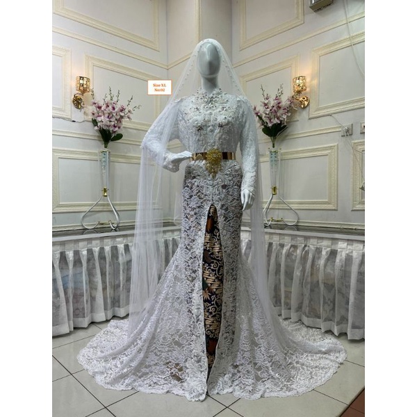 Kebaya pengantin akad/kebaya pengantin putih