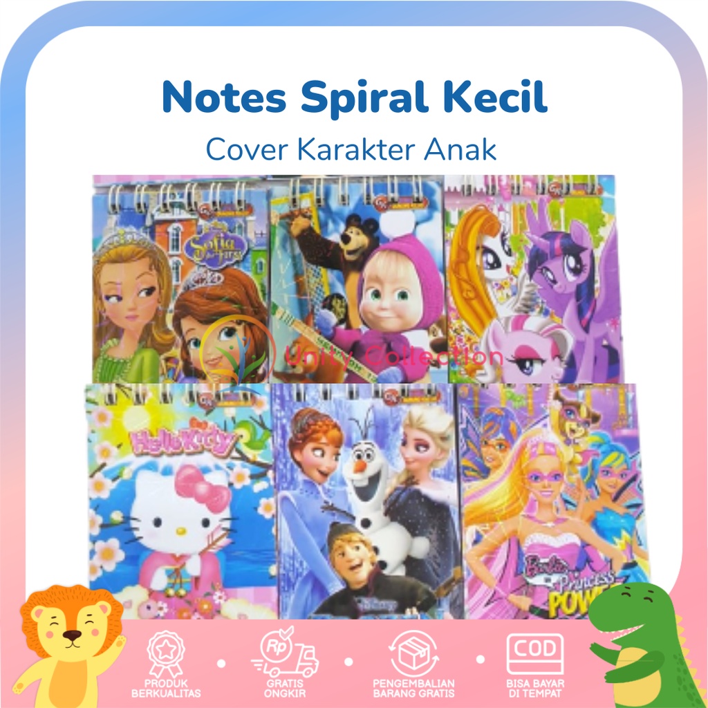 

Notes Spiral Kecil Gambar Cover Karakter Anak Lucu
