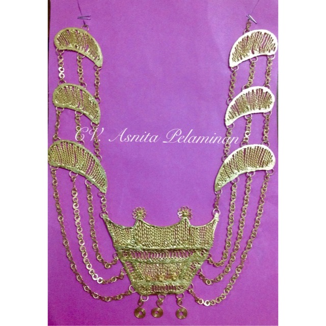 kalung perhiasan aksesoris pengantin adat padang