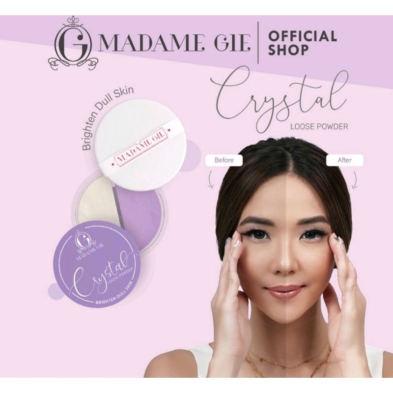 Madame Gie Crystal Loose Powder - MakeUp Bedak Tabur