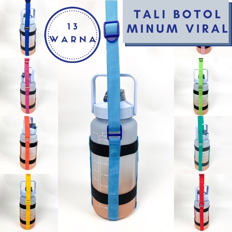 Tali Botol Viral / Botol 2 Liter Kekinian / Botol Motivasi / Botol Gemoy Viral Gradasi Warna