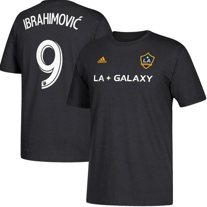 TERLARIS Kaos Tshirt Baju Combed 30S Distro LA Galaxy Ibrahimovic Zlatan Jersey