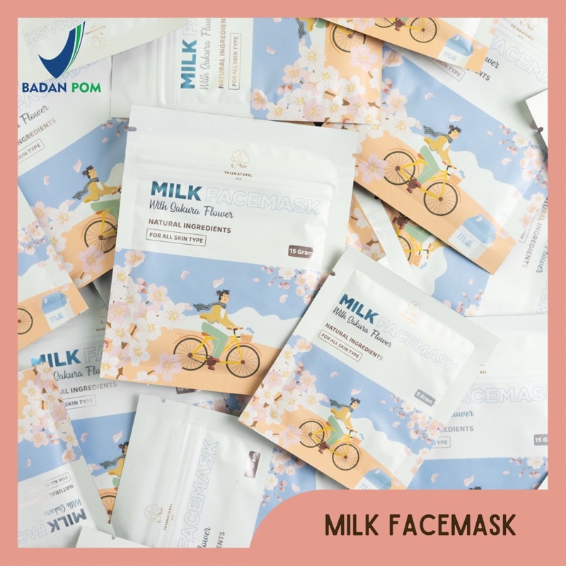 THISNATUREL Milk Facemask - Masker Wajah Organic BPOM Murah