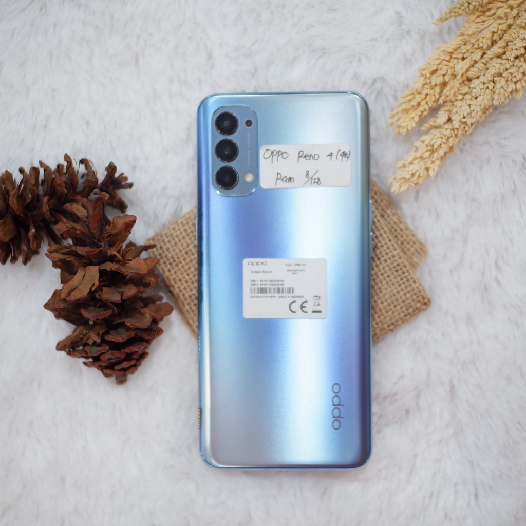 Oppo Reno 4 8/128 FULLSET Like New - Hp Bekas Second