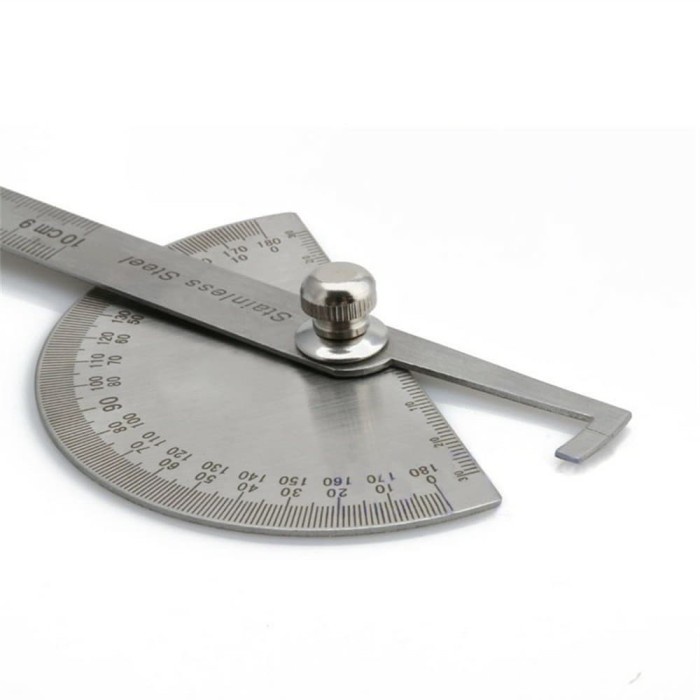 

Murah Penggaris Busur Derajat Stainless Presisi Protactor Angle Ruler *Ak02 Trendi