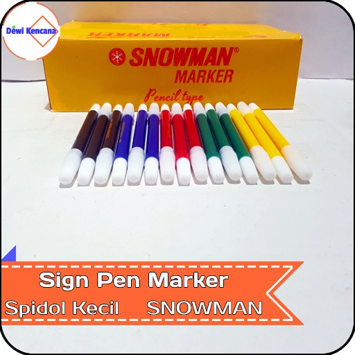 

Spidol Kecil Warna Sign Pen Pencil Marker SNOWMAN PW-1A