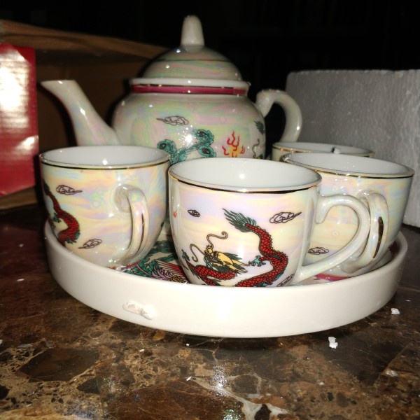 Tepai Set Keramik 7 Pcs - Tea set untuk acara wedding/pernikahan