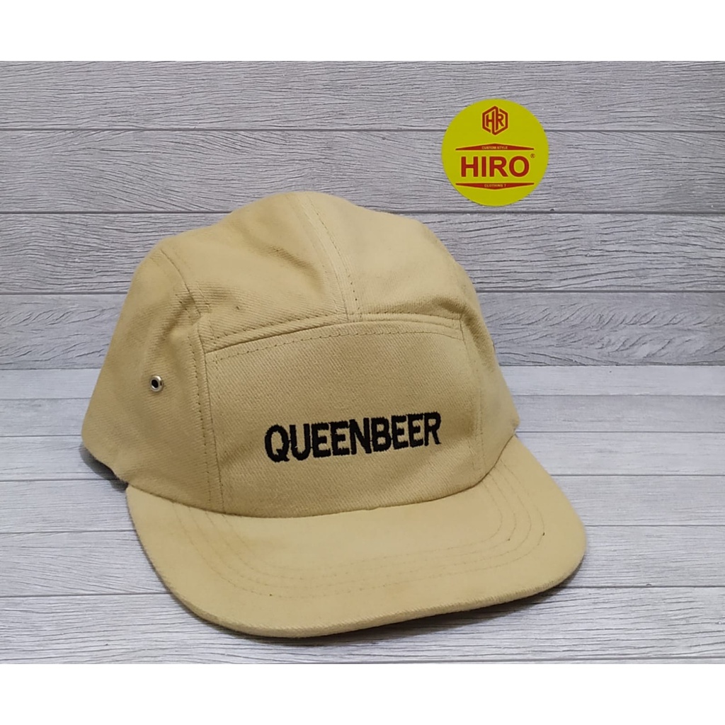 [COD]Topi Distro Pria/Topi Snapback Bordir QUEENBEER Lima Panel New Model/Topi Hip-Hop Keren