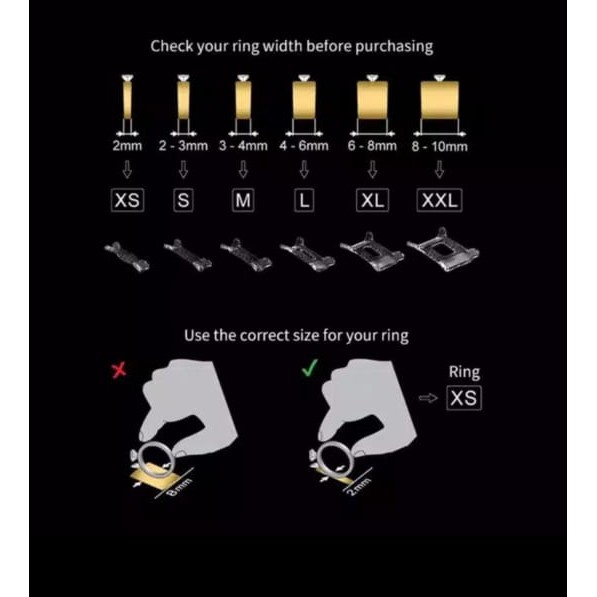 ECER 1 PCS Pengganjal Cincin Transparan Ring Size Adjuster Reducer Size (Pengecil Cincin supaya tidak longgar / kebesaran)