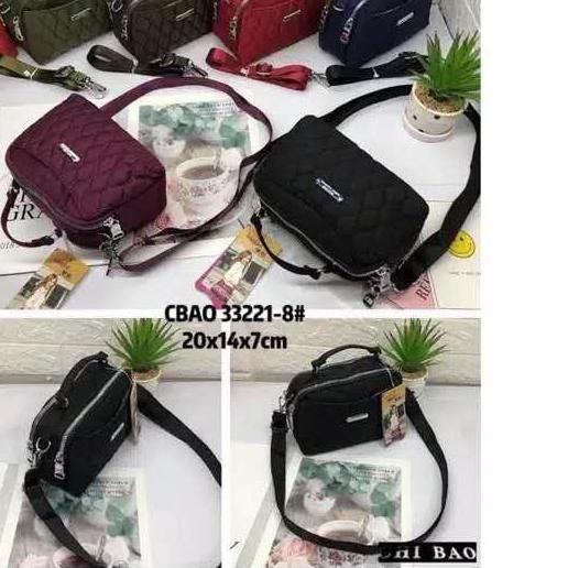 ♣ Tas Wanita Import Jinjing Dan Selempang CHIBAO Mini CB33221 Bordir Logo ❆