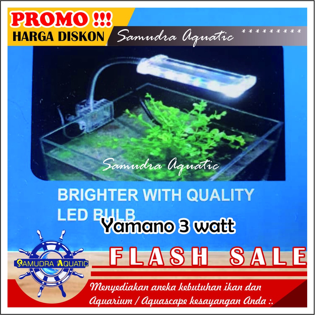 Lampu JEPIT LED 3 watt Aquarium Aquascape, HEMAT ENERGY, Lampu Samping Aquarium Aquascape (GRATIS Bublewrap)