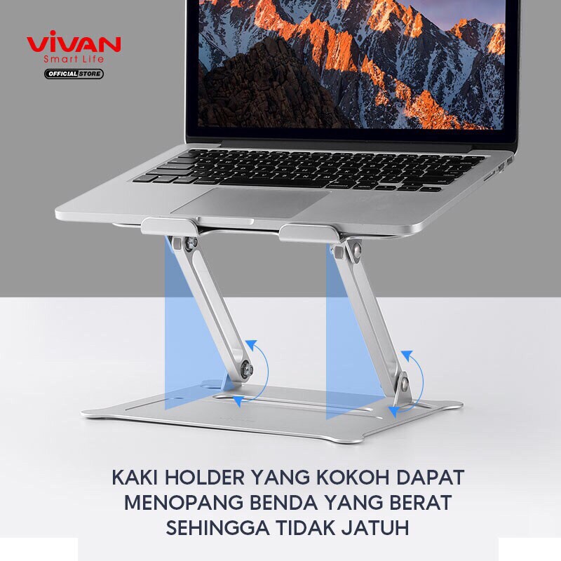 VIVAN VLS01 Laptop Cooling Stand Aluminum Alloy Liftable &amp; Foldable