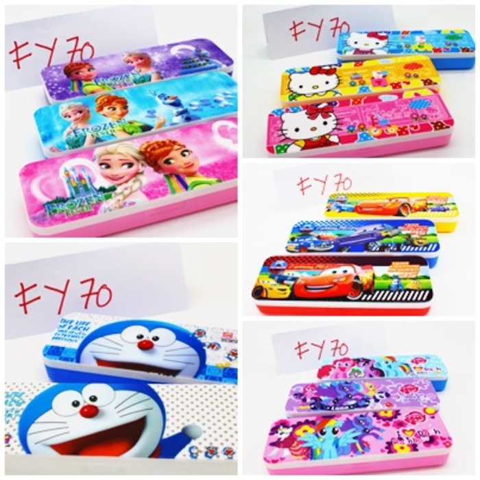 

NEW ITEM PC FY70 PENCIL CASE TEMPAT PENSIL FROZEN DORAEMON HELLO KITTY CARS