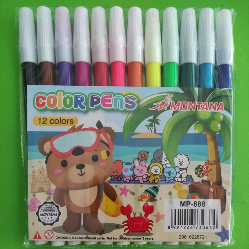 

Spidol Color Pens Montana MP-888 12 warna