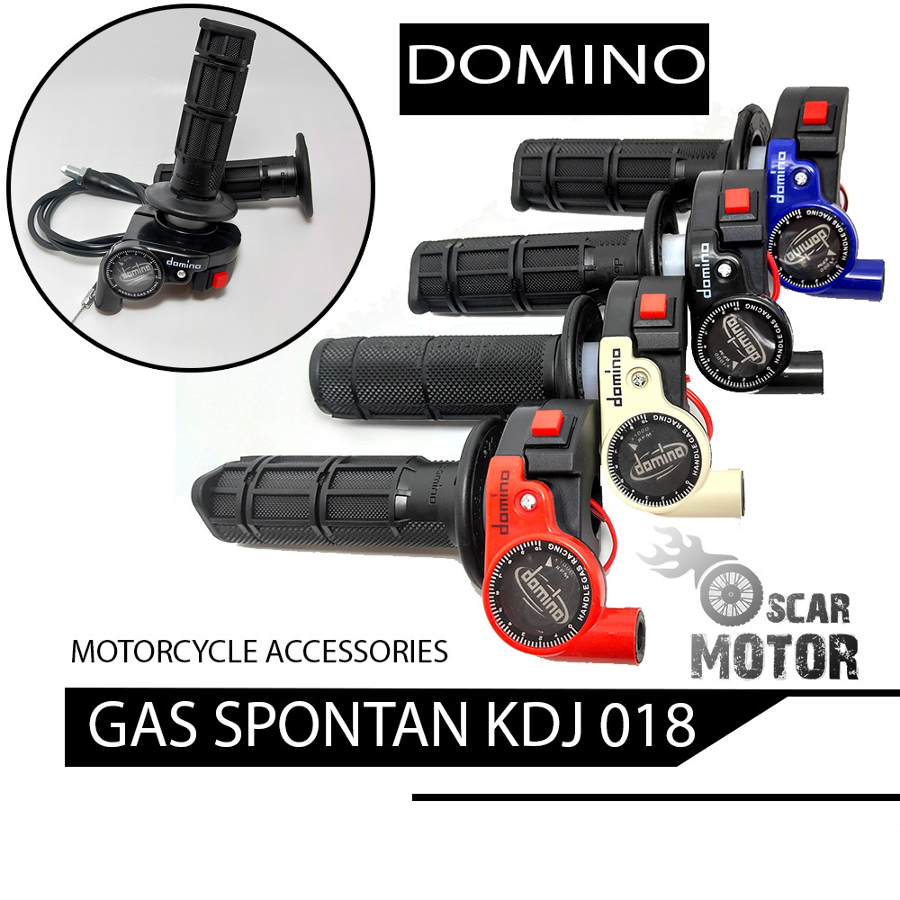 Gas Spontan Domino Set KDJ 18 Warna 1 Kabel Plus Tombol Starter Dan Handgrip Universal motor