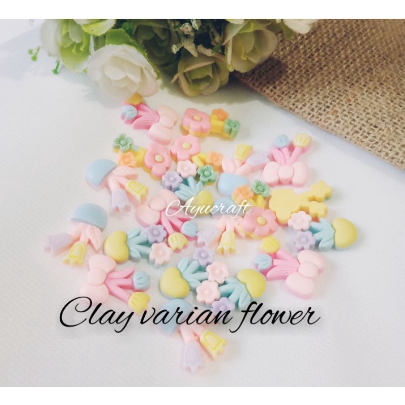 clay flower satuan