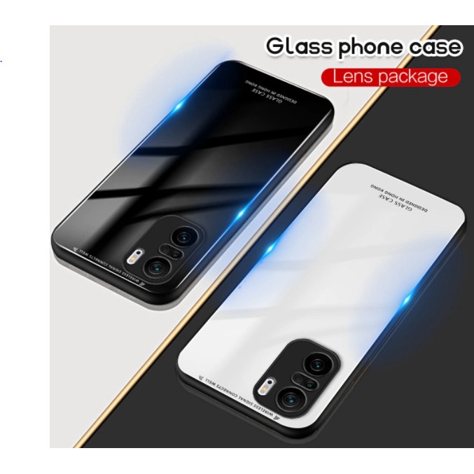 POCO F3 SOFT CASE TEMPERED GLASS BACK COVER CASING COVER